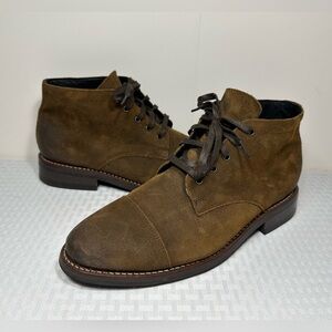Thursday Boot Company Captain Lace Up Ankle Boots Brown Suede Leather Men's 10.5